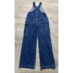 Five Brother Mens Denim Bib Overalls 32x30 Carpenter Blue Cotton Work Pants
